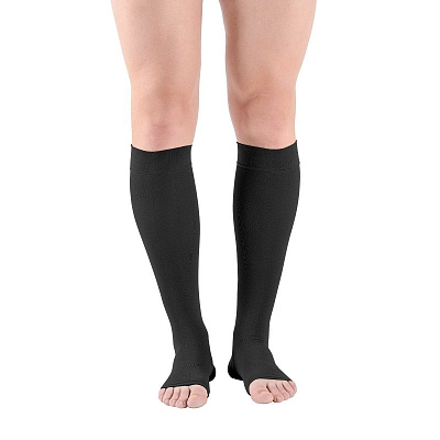 картинка Компрессионыые чулки арт.2С113 до колена женские черные от интернет-магазина Ортимед